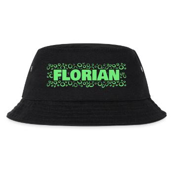 First name Florian - Kids’ Bucket Hat - black - Front