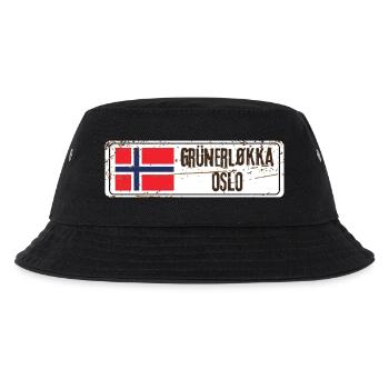 Grunerlokka Oslo - Kinder Bucket Hat - Schwarz - Vorne