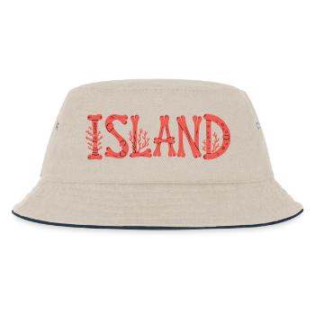 IST EIN LAND - Kinder Bucket Hat - Natur/Navy - Vorne