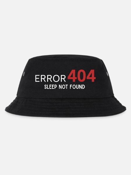 Fehler 404 Schlaf nicht gefunden – Muster für Entwickler - Kinder Bucket Hat - Schwarz