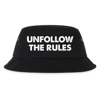 Unfollow The Rules - Kinder Bucket Hat - Schwarz - Vorne