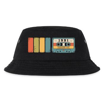 1991 Vintage Original 1991 Geburtstagsgeschenk - Kinder Bucket Hat - Schwarz - Vorne