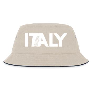 Italien Schiefer Turm von Pisa Italiener Italien - Kinder Bucket Hat - Natur/Navy - Vorne