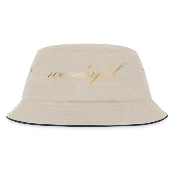 Wonderful - Kids’ Bucket Hat - ecru/navy - Front