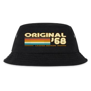 Originale 68er Retro-60er-Streifen - Kinder Bucket Hat - Schwarz - Vorne
