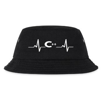 Computer heartbeat IT programmer informatics - Kids’ Bucket Hat - black - Front