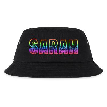 sarah rs regenbogen - Kinder Bucket Hat - Schwarz - Vorne