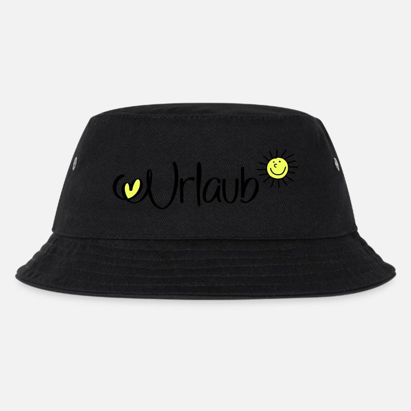 Urlaub in der Sonne - Kinder Bucket Hat - Schwarz