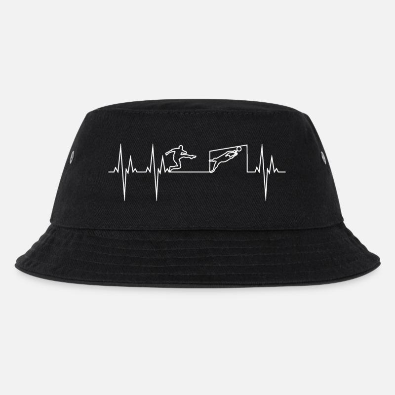 Fußball Elektrokardiogramm EKG - Kinder Bucket Hat - Schwarz