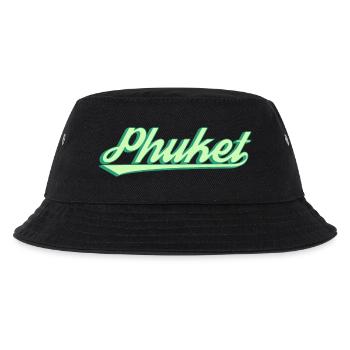 Phuket Retro Küstenscript - Kinder Bucket Hat - Schwarz - Vorne