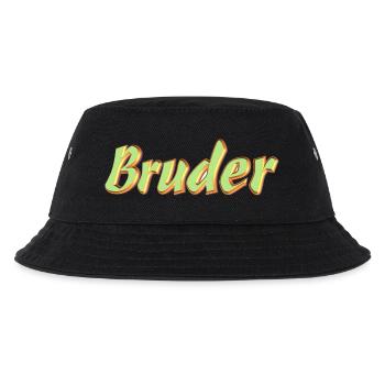 Kosename Bruder 3D Style - Kinder Bucket Hat - Schwarz - Vorne