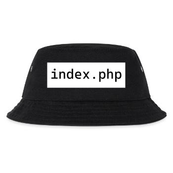 index php - Kinder Bucket Hat - Schwarz - Vorne