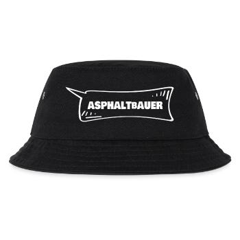 Asphaltbauer als Sprechblase - Kinder Bucket Hat - Schwarz - Vorne