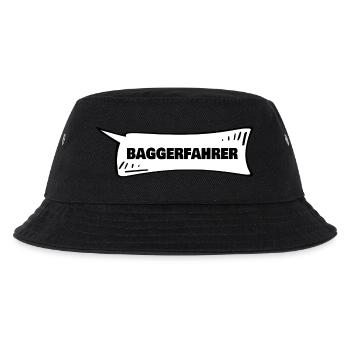 Sprechblase Baggerfahrer - Kinder Bucket Hat - Schwarz - Vorne