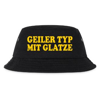 geiler typ mit glatze - Kinder Bucket Hat - Schwarz - Vorne