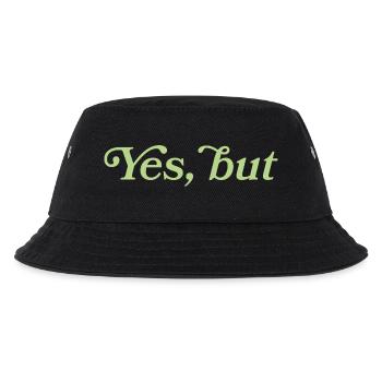 Yes, but – Minimalistisches Statement - Kinder Bucket Hat - Schwarz - Vorne