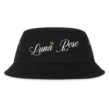 Luna Rose Name für Frauen Kinder Kleinkinder - Luna Rose - Kinder Bucket Hat - Schwarz - Vorne