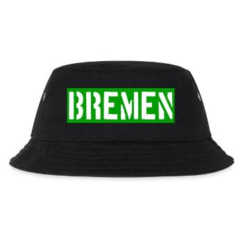 Bremen - Weser - Werder - Hansestadt - Kinder Bucket Hat - Schwarz - Vorne