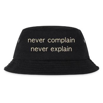 never - Kinder Bucket Hat - Schwarz - Vorne