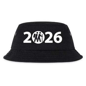 Wandern 2026, Camino, Pilgern, Jakobsweg - Kinder Bucket Hat - Schwarz - Vorne