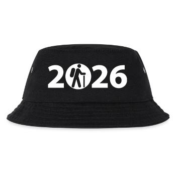 Wandern 2026, Camino, Pilgern, Jakobsweg - Kinder Bucket Hat - Schwarz - Vorne