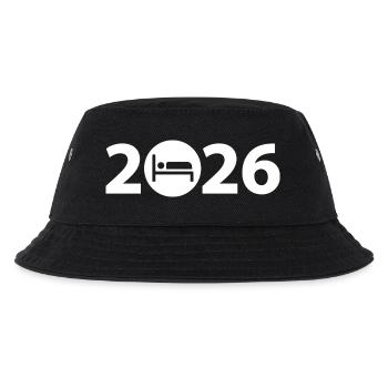 Schlaf 2026, Ausschlafen 2026 - Kinder Bucket Hat - Schwarz - Vorne