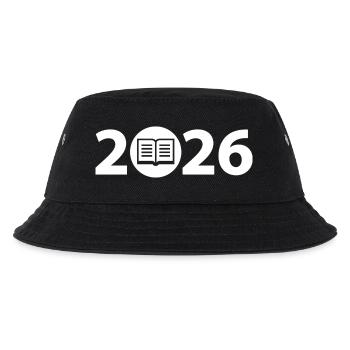 Buch 2026, Ausbildung 2026, Bücherei 2026 - Kinder Bucket Hat - Schwarz - Vorne