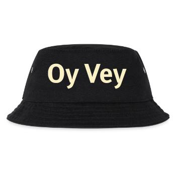 Oy Vey Ausruf  - Kinder Bucket Hat - Schwarz - Vorne