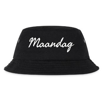Montag plattdeutscher Wochentag Maandag - Kinder Bucket Hat - Schwarz - Vorne