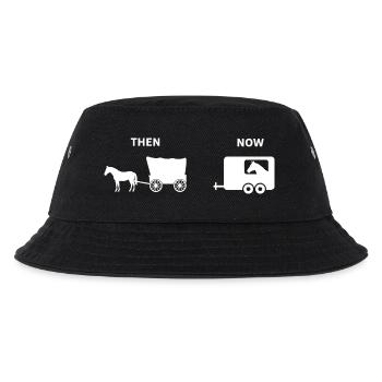 Funny Horse Carriage Parody Historical Design - Kids’ Bucket Hat - black - Front