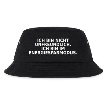 Ich bin im Energiesparmodus - Kinder Bucket Hat - Schwarz - Vorne