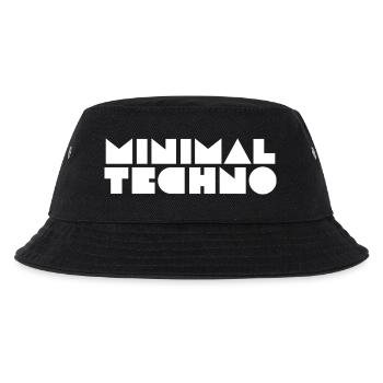 Minimaler Techno - Kinder Bucket Hat - Schwarz - Vorne