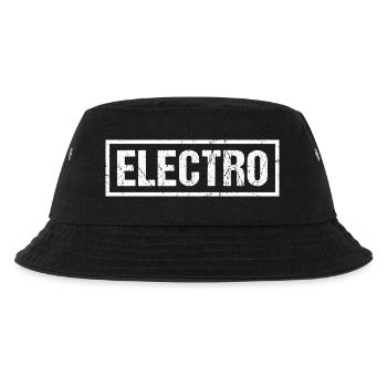 Electro Bold Distressed Typeface - Kids’ Bucket Hat - black - Front