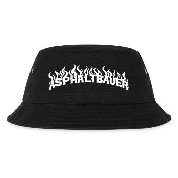 Asphaltbauer_weiss - Kinder Bucket Hat - Schwarz - Vorne