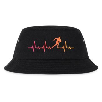 Rugby Sunset Heartbeat Rugbyspieler - Kinder Bucket Hat - Schwarz - Vorne