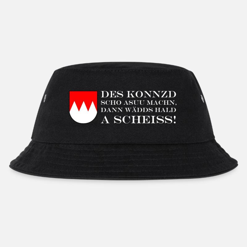 Des konnzd scho machn, dann wädds hald a Scheiss - Kinder Bucket Hat - Schwarz