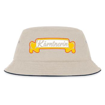 Kärntnerin Kärntner Kärnten Österreich Partnerlook - Kinder Bucket Hat - Natur/Navy - Vorne