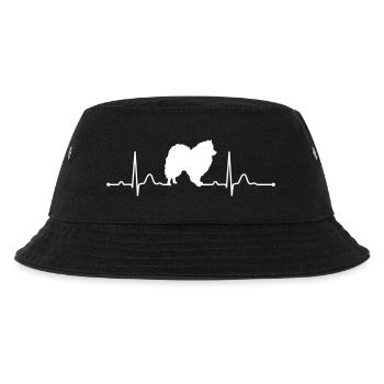 DEUTSCHER SPITZ heartbeat Herzschlag - Kinder Bucket Hat - Schwarz - Vorne