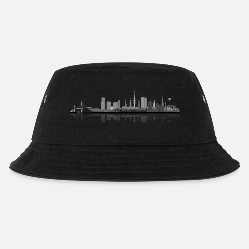 Hamburg 03 - Kinder Bucket Hat - Schwarz