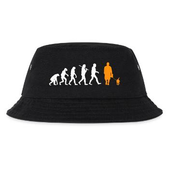 Evolution Dog Dog Walk Walk Gift - Kids’ Bucket Hat - black - Front