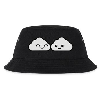 Paar Wolken - Kinder Bucket Hat - Schwarz - Vorne