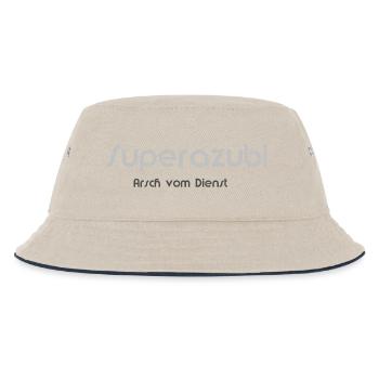 Superazubi Arsch vom Dienst - Kinder Bucket Hat - Natur/Navy - Vorne