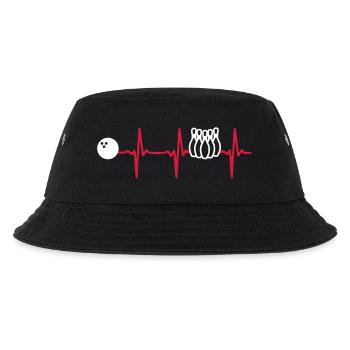 Heart Beat Bowling - Kinder Bucket Hat - Schwarz - Vorne