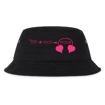 Du + Ich = Wir hearts (1c) - Kinder Bucket Hat - Schwarz - Vorne