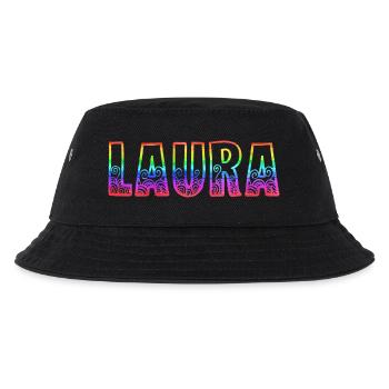 laura rs regenbogen - Kinder Bucket Hat - Schwarz - Vorne