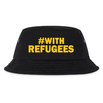 With refugees - Kids’ Bucket Hat - black - Front