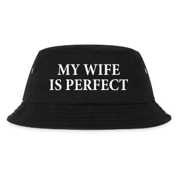 Meine Frau ist perfekt - passendes Geschenk für Ehemann - Kinder Bucket Hat - Schwarz - Vorne