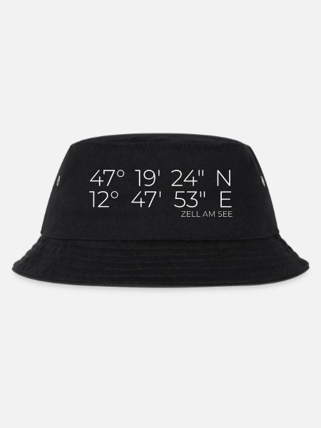 Coordinates Zell am See, Austria - Kids’ Bucket Hat - black