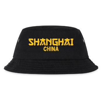 Shanghai China Text Bernstein - Kinder Bucket Hat - Schwarz - Vorne