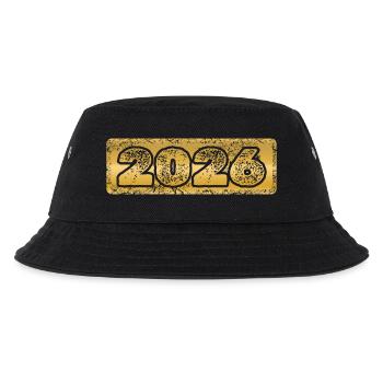 Jahrgang 2026 - Kinder Bucket Hat - Schwarz - Vorne
